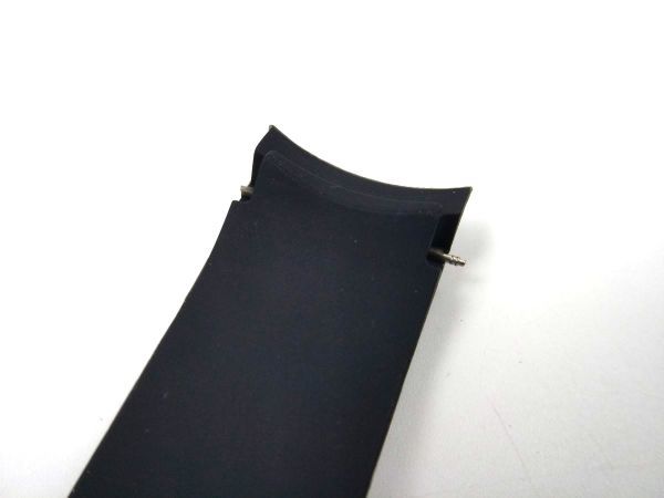 シリコンラバーストラップ 弓カン Wロックバックル 交換用腕時計ベルト キャタピラ2 ブラック 24mm_画像7