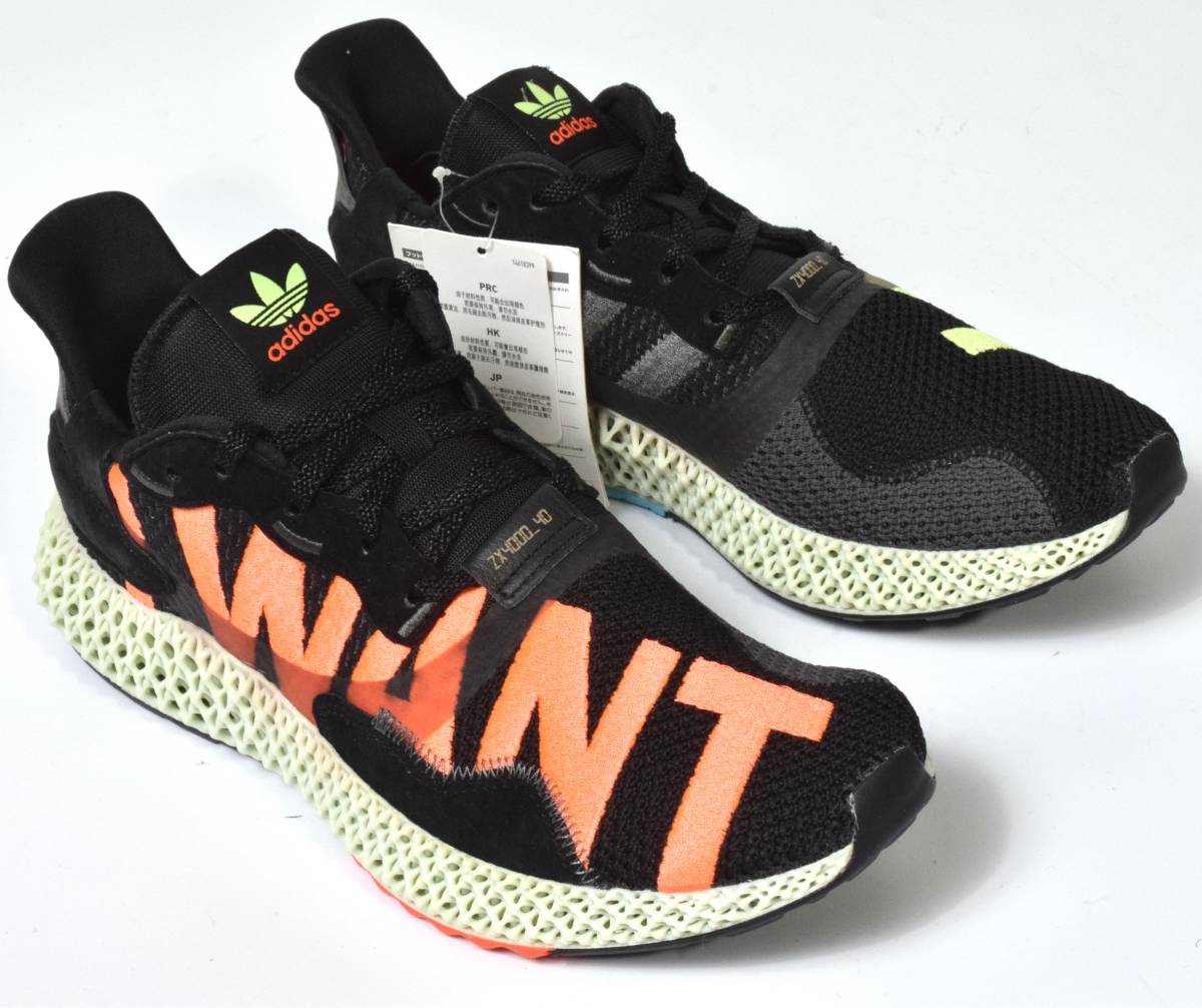 未使用4.4万 adidas アディダス ZX 4000 4D 27cm スニーカー I WANT I CAN EF9625_画像2