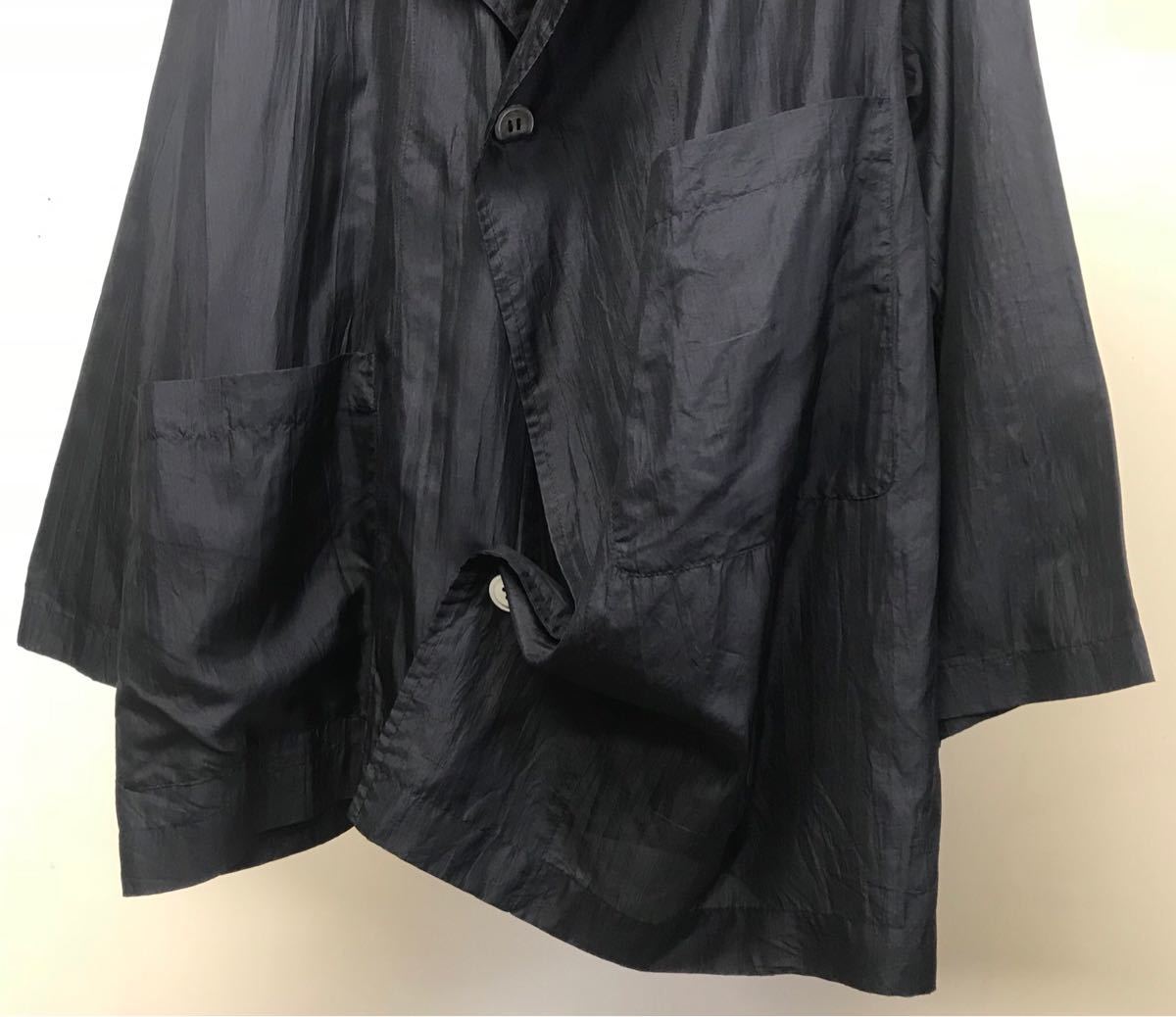 80s COMME DE GARCONS ASYMMETRICAL SILK JACKET ビンテージ コムデギャルソン アシンメトリー シルク ジャケット 初期 オーバーサイズ_画像5