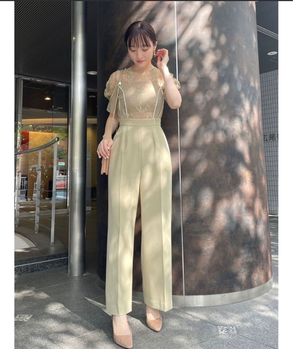 LAGUNAMOON LADYパネルレースドッキングコンビネゾン ミント LAGUNAMOON LADYパネルレースドッキングコンビネゾン ミント