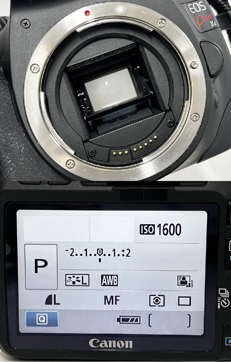★シャッターOK◎ Canon キャノン EOS Kiss X4 EF-S 18-55mm 1:3.5-5.6 55-250mm 1:4-5.6 35-105mm 1:3.5-4.5 デジタル一眼 14535O8-11_画像5