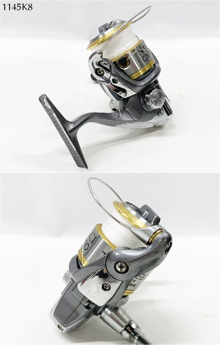 ★SHIMANO シマノ NASCI C3000 スピニングリール/OPTIMA オプティマ FIRE WOLF 250 ベイトリール 釣り具 2点 おまとめ 1145K8-5_画像3