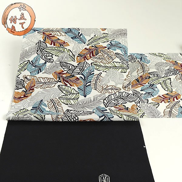 美品 栗山 吉 紬・小紋用 縮緬地 なごや帯 (正絹) 未使用<Ns1369>-