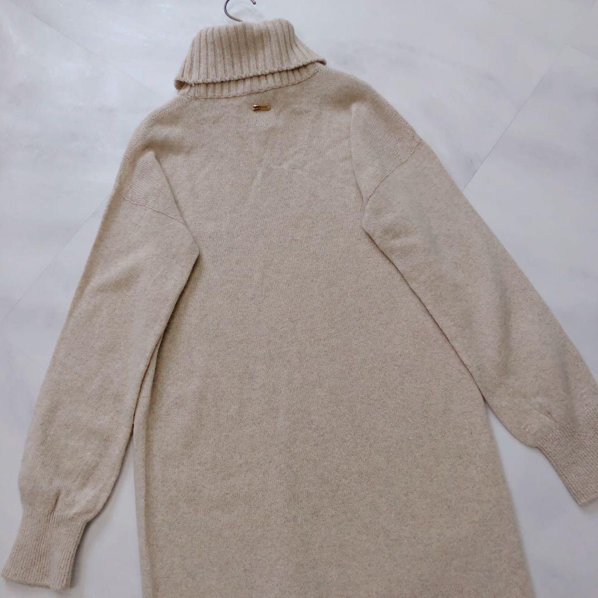 MICA&DEAL ロングニットワンピース タートルネック ウール カシミア