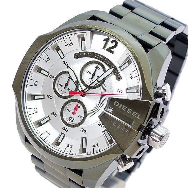 【新品】ディーゼル DIESEL 腕時計 DZ4478 メンズ メガチーフ MEGA CHIEF クォーツ シルバー