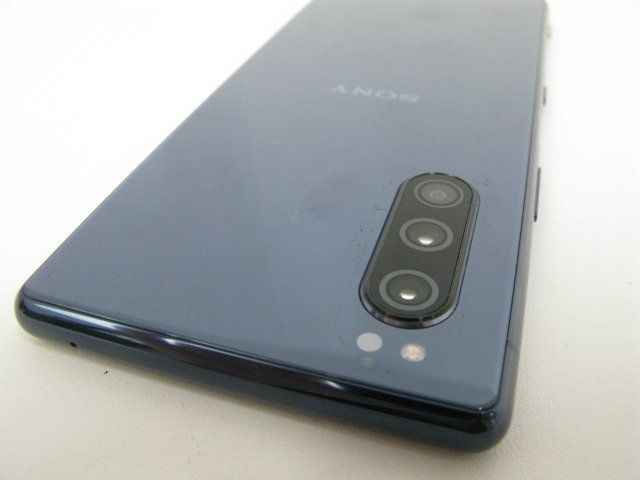 SIMフリー ソフトバンク 901SO Xperia 5 ブルー SIMフリー SIMロック解除済【R4219】_画像3