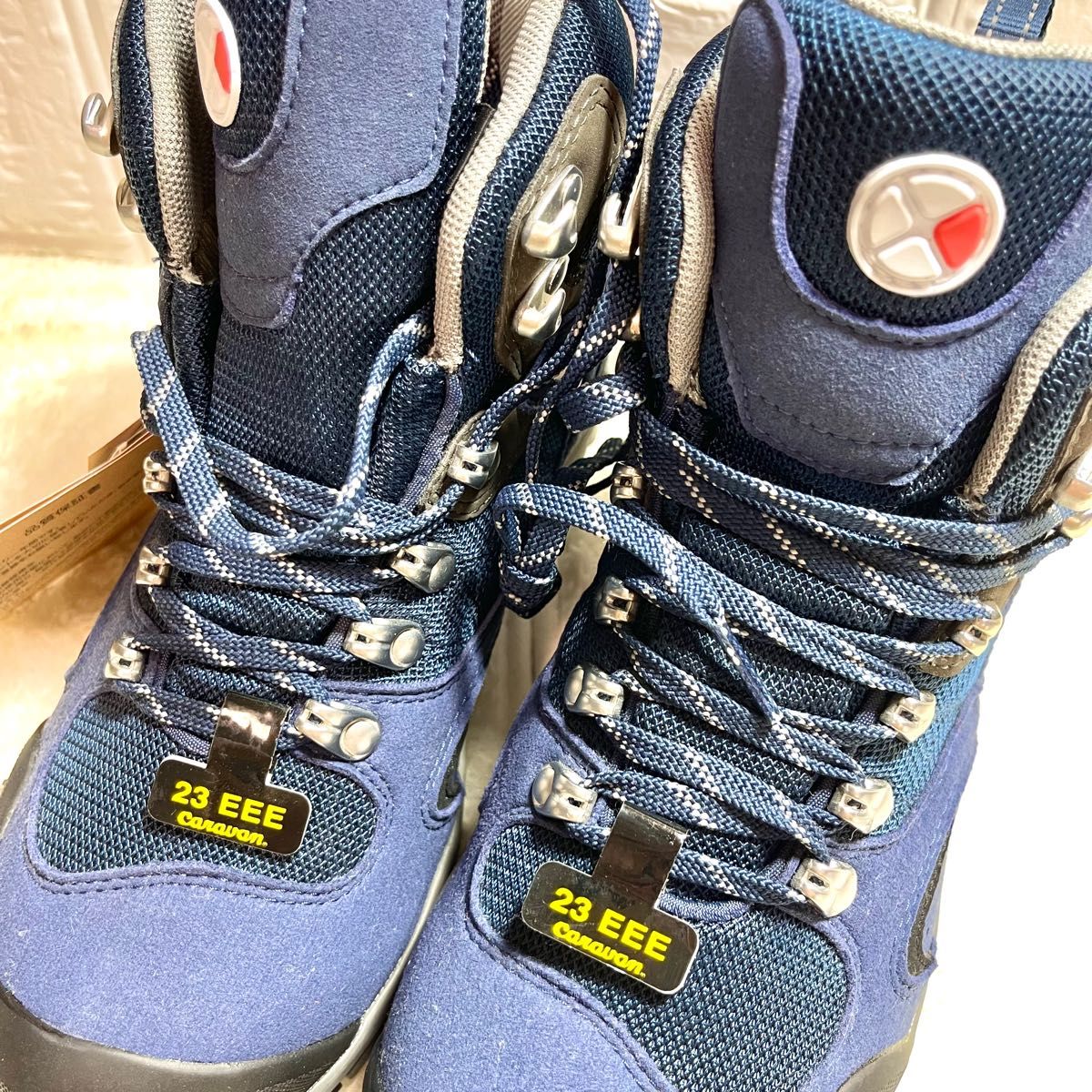 タグ付き新品☆caravan キャラバン 登山靴 23cm ネイビー ゴアテックス トレッキングブーツ