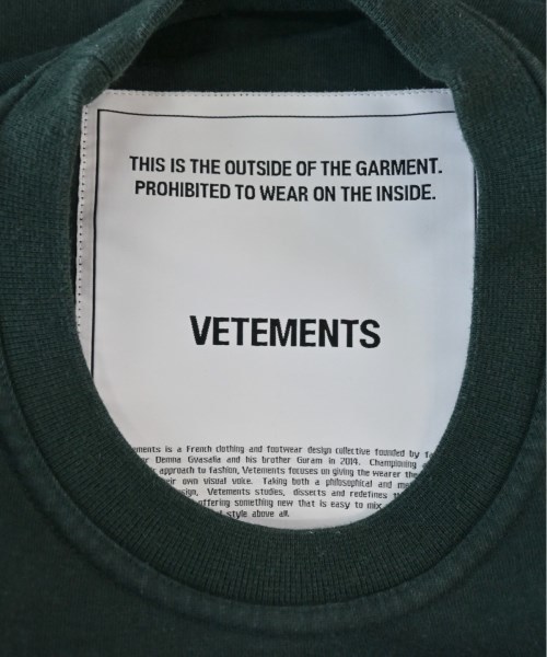 VETEMENTS Tシャツ・カットソー メンズ ヴェトモン 中古　古着_画像3