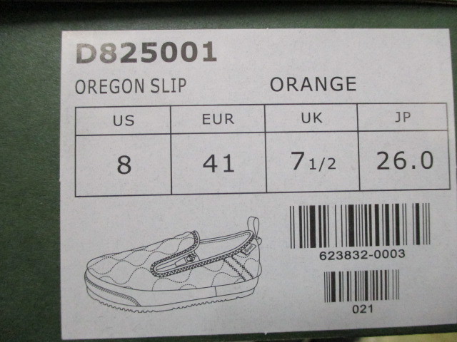 送料無料 未使用●DANNER (ダナー) D825001 Oregon Slip オレゴンスリップ アウトドアシューズ オレンジ 26㎝●_画像2