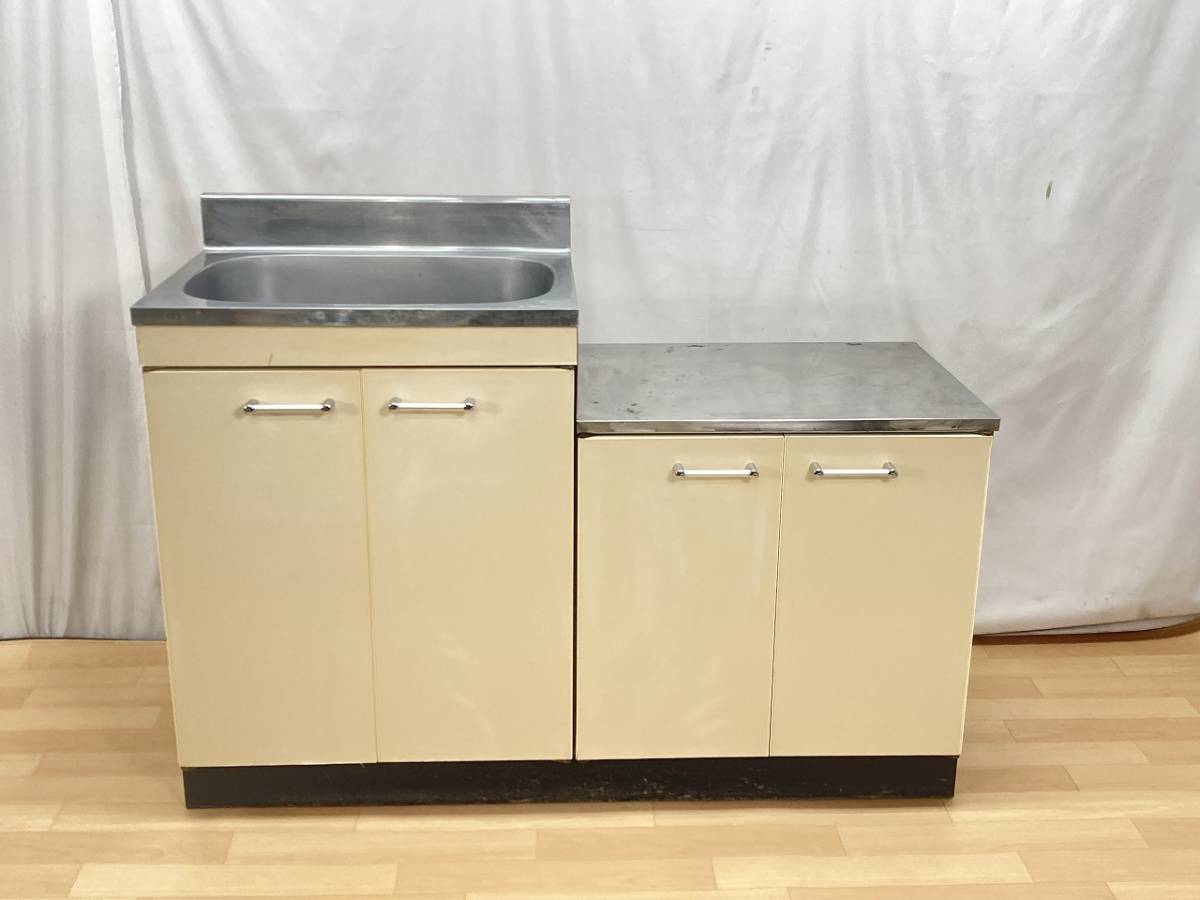 ー品販売 調理台 一体型 ミニボックスキッチン 【中古】 コンロ台 BOXキッチン② 流し台 ガス台 1200mm」☆シンク 「幅120cm システムキッチン 流し台、シンク ー品販売 調理台 一体型 ミニボックスキッチン 【中古】 コンロ台 BOXキッチン② 流し台 ガス台 1200mm」☆シンク 「幅120cm システムキッチン 流し台、シンク
