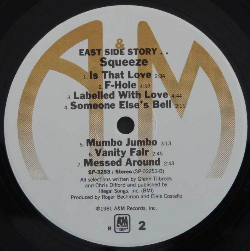 Squeeze / Eastside Story LP ギターポップ パワーポップ ネオアコ Elvis Costello_画像4