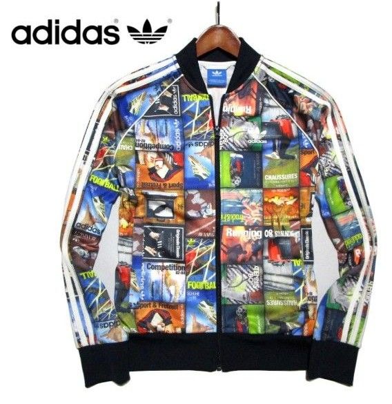 【極美品】希少プレミアム価格5.8万円 adidas アディダス スーパースタージャージ カタログポスター転写 完売モデル入手困難