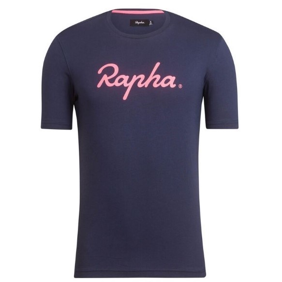 ★新品未使用! 送料込!★Rapha Logo T-Shirt ネイビー/ピンク系 XSサイズ ラファ ロゴ Tシャツ 半袖 コットン100％ 自転車 サイクリングの画像7