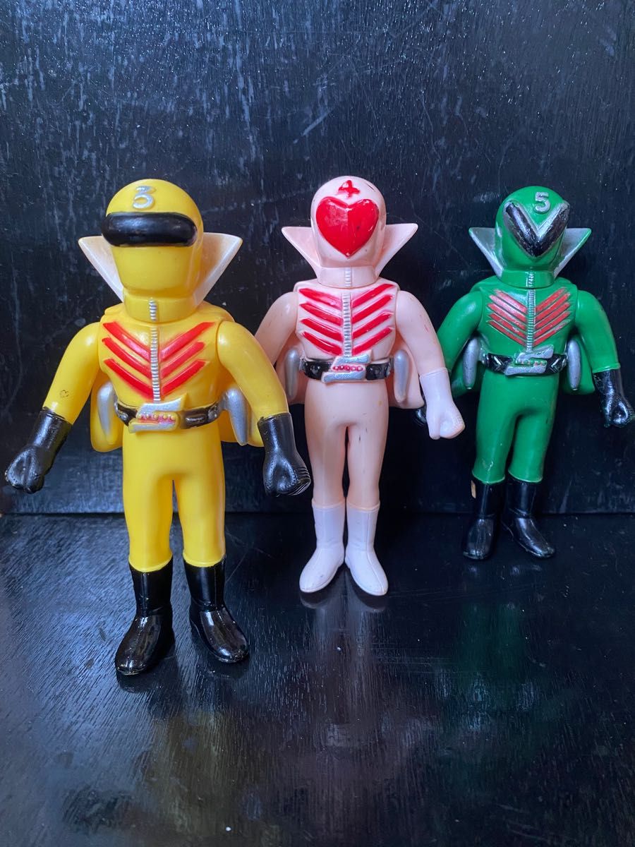 秘密戦隊ゴレンジャー ソフビ ポピー製 当時物 5体フルコンプ 秘密戦隊ゴレンジャー ソフビ ポピー製 当時物 5体フルコンプ