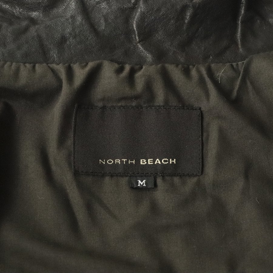 参考価格￥39,980- 美品 NORTH BEACH ノースビーチ 羊革 ラムレザー スイングトップ ライダースジャケット ブラウン 茶 M メンズ_画像5