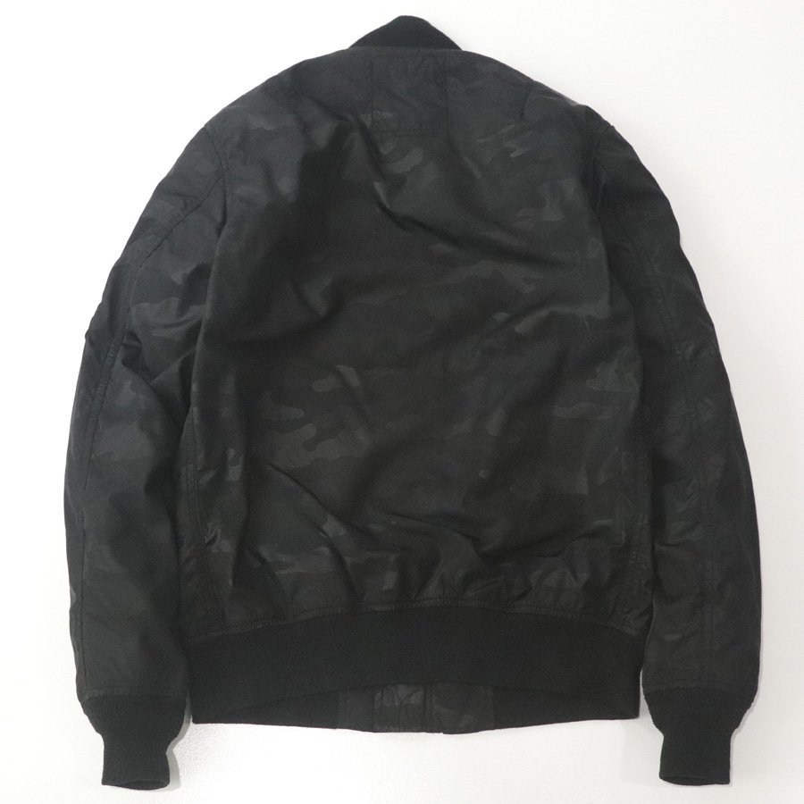 相場価格￥20,080- 美品 ALPHA INDUSTRIES アルファ TYPE L-2A フライトジャケット カモフラ柄 黒 ブラック M ブルゾン MA-1 迷彩_画像3