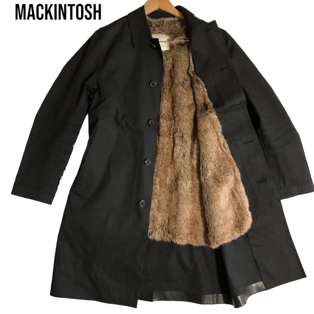 超希少 MACKINTOSH マッキントッシュ ファーライナー付 ゴム引きコート