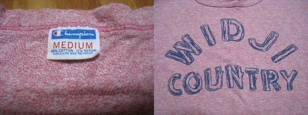 美品 80S 80年代 ヴィンテージ ビンテージ オリジナル CHAMPION チャンピオン ピンク霜降り 染み込み ３連 ランナーズ タタキ 単色 70s_画像3