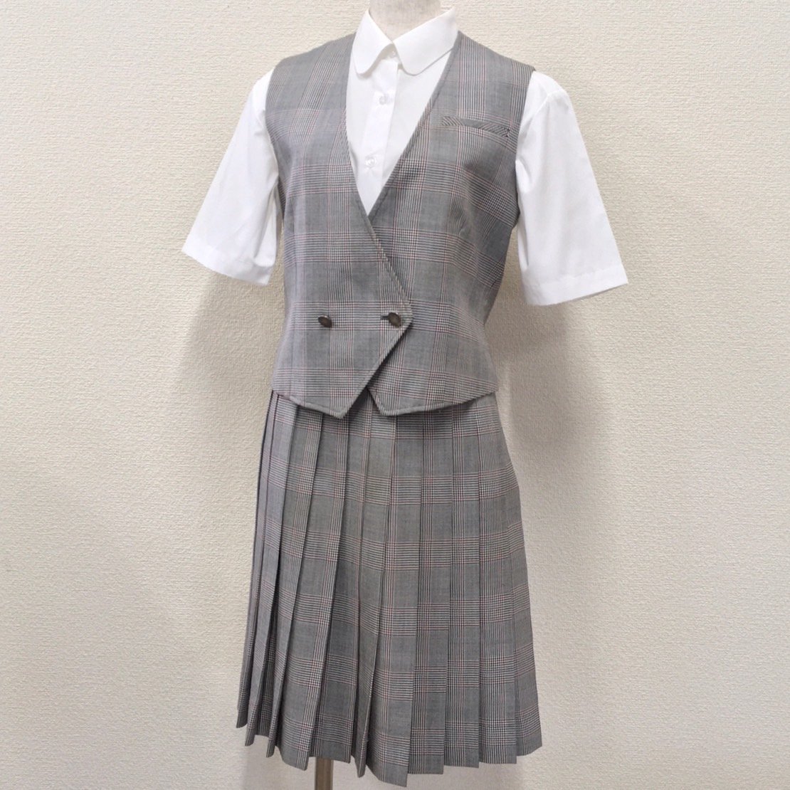 A187/T(中古)栃木県 宇都宮白楊高校 女子制服4点 /M/W66/丈58/夏 A187/T(中古)栃木県 宇都宮白楊高校 女子制服4点 /M/W66/丈58/夏