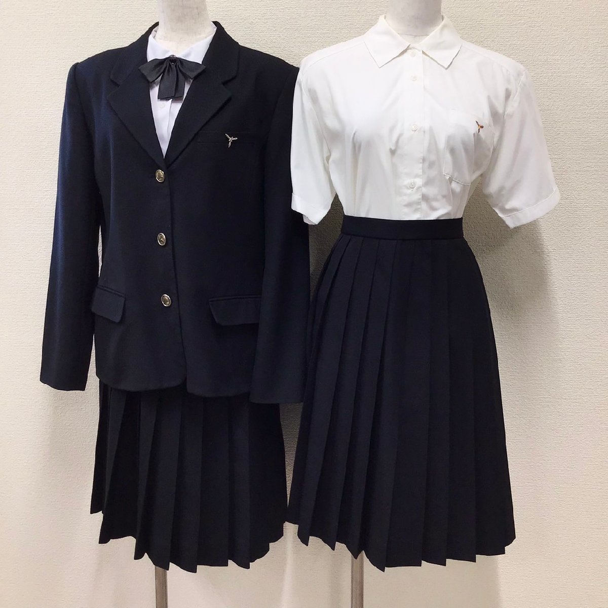 O60/T34(中古)栃木県 鹿沼高校 女子制服11点 /175A/W69/ブレザー/セーラー/ブラウス/スカート/スカーフ/リボン/黒/MINDNOTE/YACHT/卒業生品_画像2