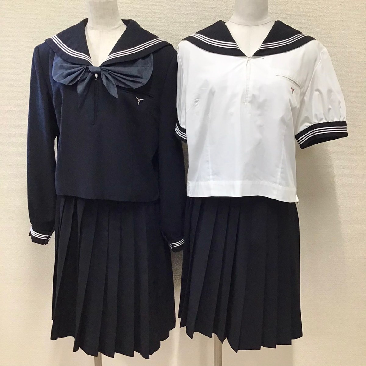 O60/T34(中古)栃木県 鹿沼高校 女子制服11点 /175A/W69/ブレザー/セーラー/ブラウス/スカート/スカーフ/リボン/黒/MINDNOTE/YACHT/卒業生品_画像1