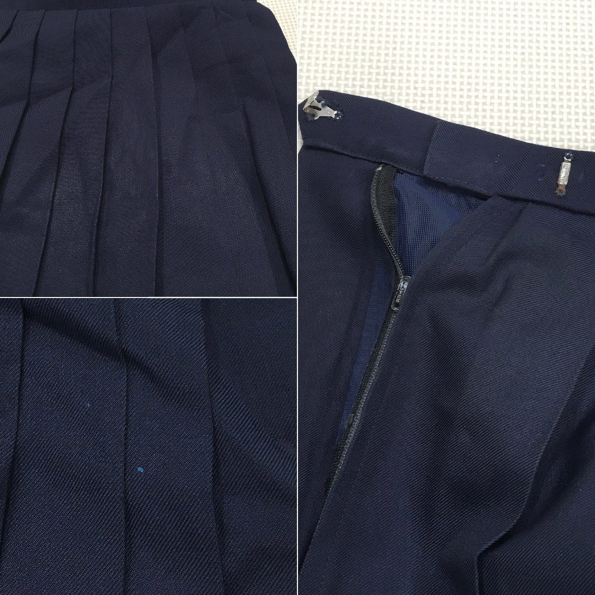 A134/(中古/箱) 女子制服 冬スカート 7点 /紺色/W62/W63/W66/W67/W68/中学校/高校/制服/学生服/冬用/冬服/女子学生/まとめ売り_画像6