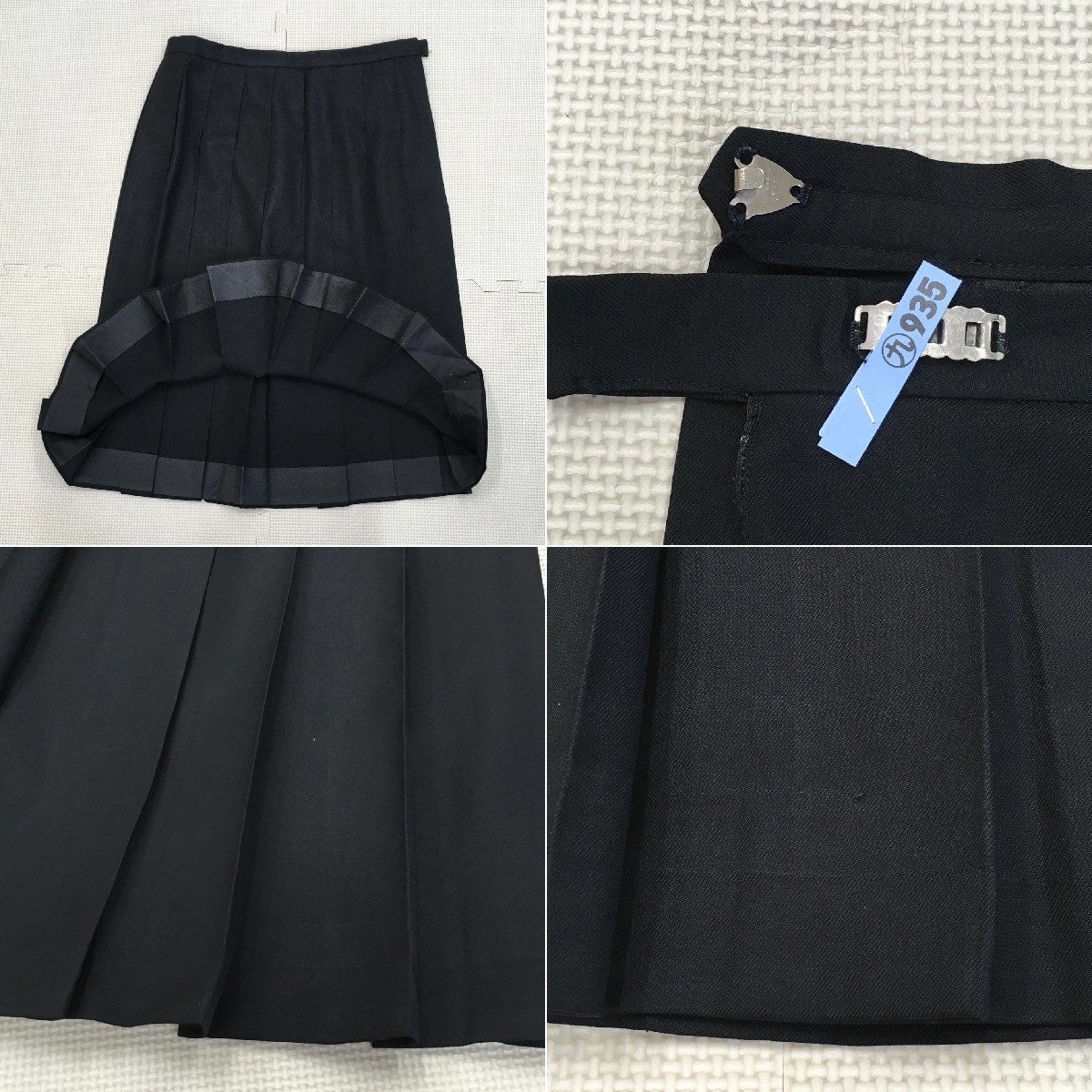 A196/G (中古) 群馬県 前橋商業高校 女子制服 3点 /M/W69/丈66/16本/冬ベスト/ブラウス/冬スカート/黒/冬服/冬用/学生服/中学校/高校_画像7