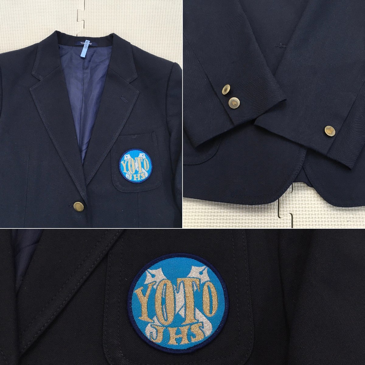 品良く着こなすため A197/T182(中古)栃木県 /旧 女子制服4点 宇都宮市立陽東中学校 学生服