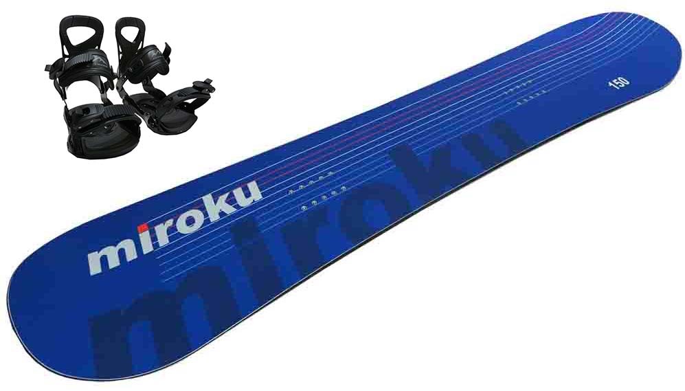 miroku スノーボード2点セット +ビンディング miroku/BLUE/150cm/JOBG600/BLK/M-L