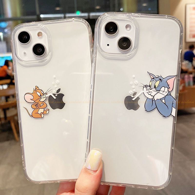 iPhone13ケース トムとジェリー TPU クリア キャラクター かわいい カップル スマホケース iPhone11 12 13 14 Pro max mini Plusケース_画像1