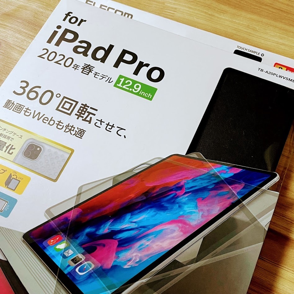 エレコム iPad Pro 12.9 ケース 第4世代 2020年モデル ソフトレザーカバー ブラック ペンホルダ 動画視聴 軽量設計 スリープ 手帳型 309_画像10