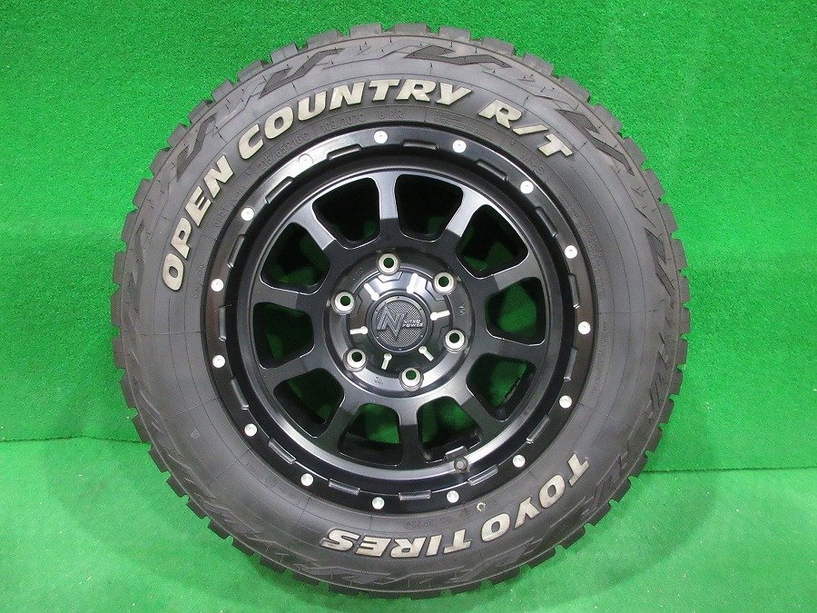 良品★MID NITROPOWER 16インチ 16×6.5J +38 2022年製/バリ溝★TOYO TIRES/オープンカントリー R/T 215/65R16 4本[ハイエース/キャラバン]_画像5