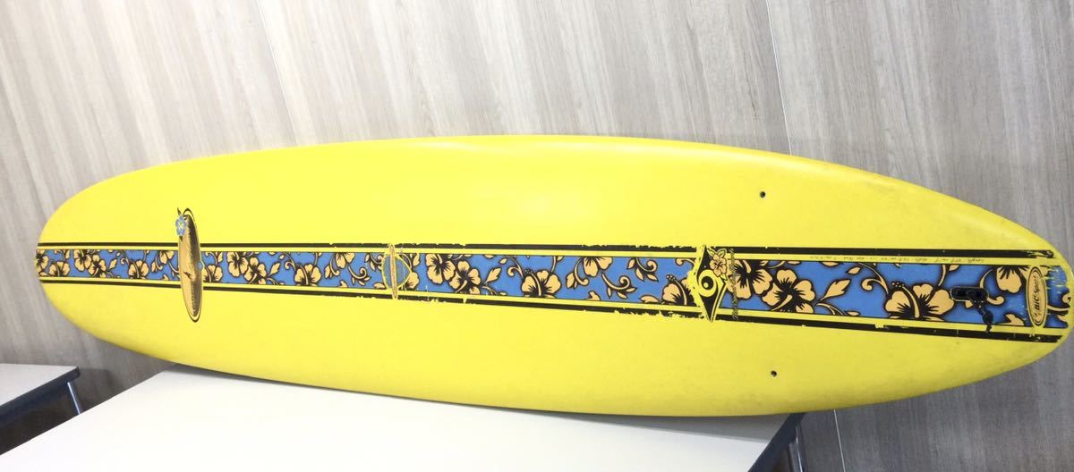 (O24)ロングボードBic Sports classic longboard 9' イエロー 長さ2790x幅５７０mm 引き取り可能