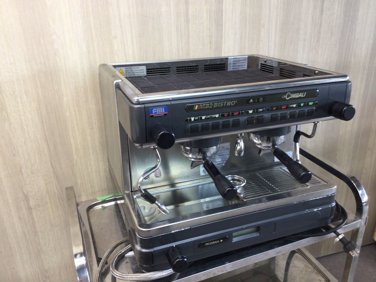 (A197) FMI チンバリーコーヒーマシン M32BI-DT/2 エフエムアイ LA CIMBALI エスプレッソマシン ビストロ 200V メーカーメンテナンスが必要_画像5