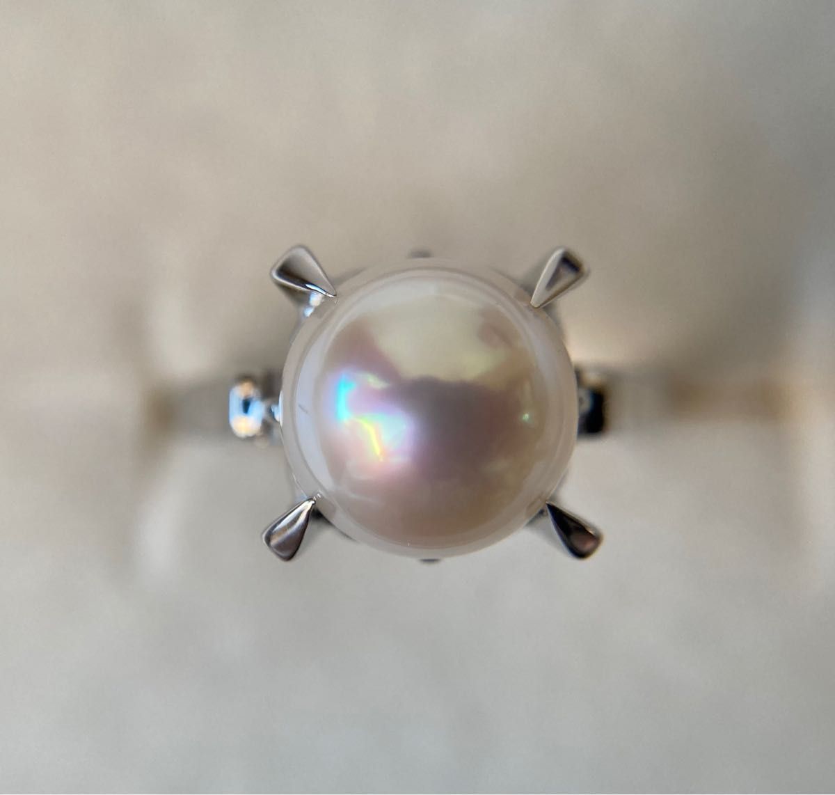 TASAKI タサキ 最高級 8mm 一粒パール 真珠 約9号 縦爪 プラチナ TASAKI タサキ 最高級 8mm 一粒パール 真珠 約9号 縦爪 プラチナ