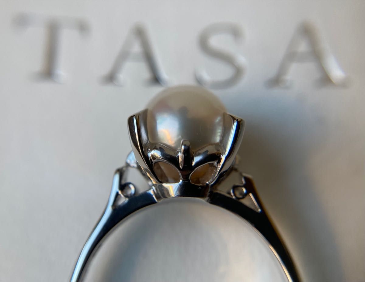 TASAKI タサキ 最高級 8mm 一粒パール 真珠 約9号 縦爪 プラチナ TASAKI タサキ 最高級 8mm 一粒パール 真珠 約9号 縦爪 プラチナ
