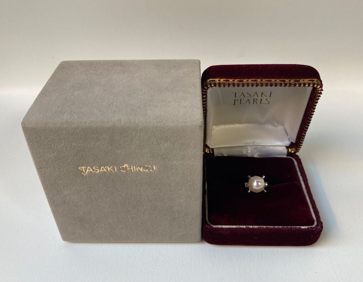 TASAKI タサキ 最高級 8mm 一粒パール 真珠 約9号 縦爪 プラチナ TASAKI タサキ 最高級 8mm 一粒パール 真珠 約9号 縦爪 プラチナ