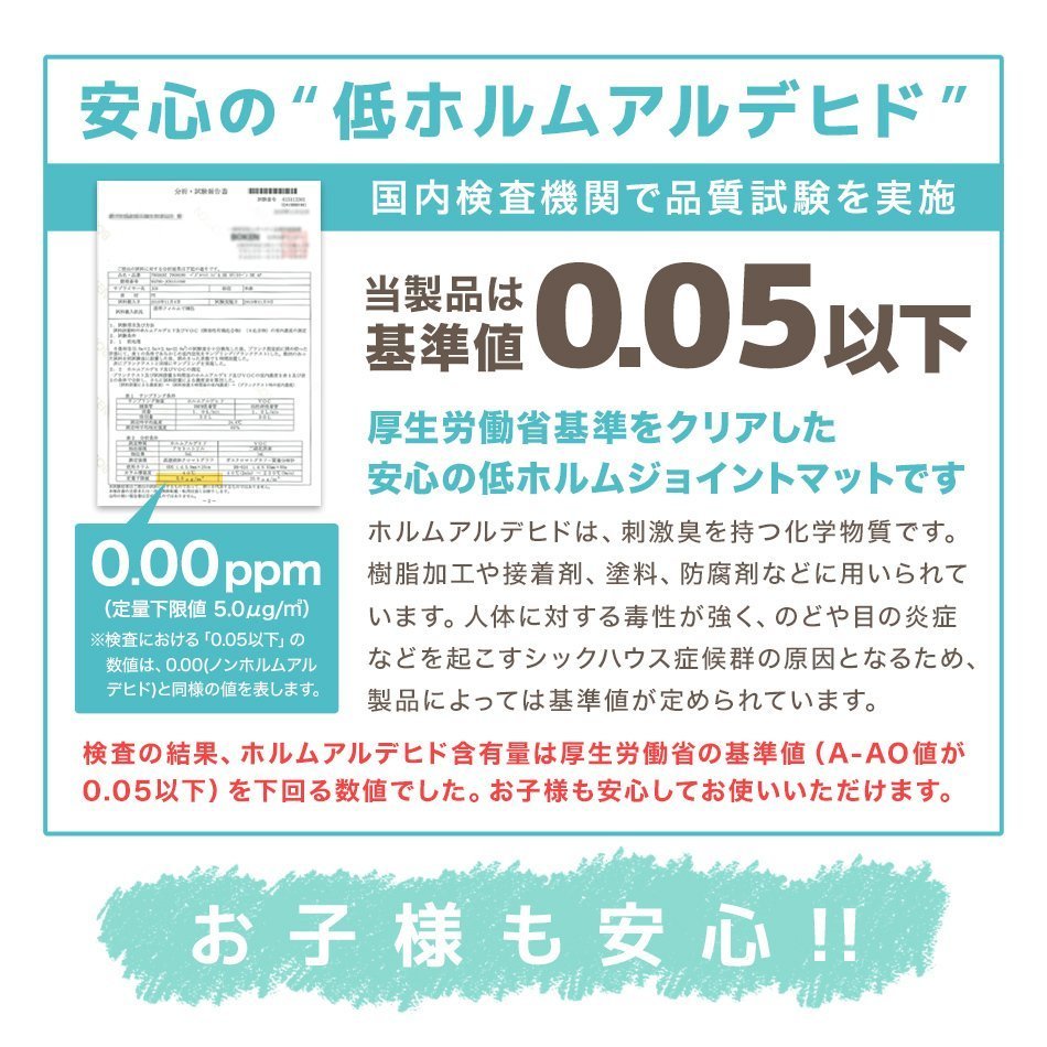 木目調 ジョイントマット 64枚セット 12畳 大判 60×60cm 厚み1cm サイドパーツ縁付 EVAクッション フロアマット 防音 保温 グレー 新品_画像8