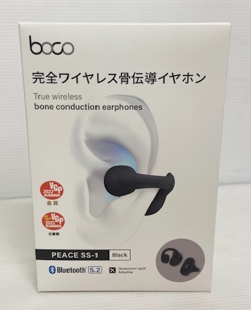 CH0973t boco PEACE SS-1 完全ワイヤレス骨伝導イヤホン Black