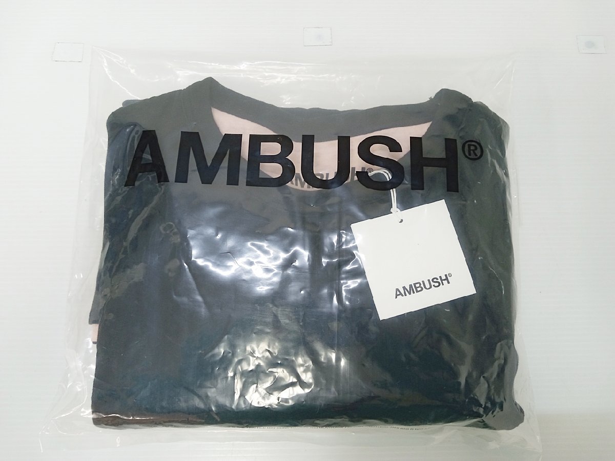 [12A-510-055-1] AMBUSH アンブッシュ リバーシブルTシャツ カットソー ブラック×オレンジ サイズ3 未使用_画像8