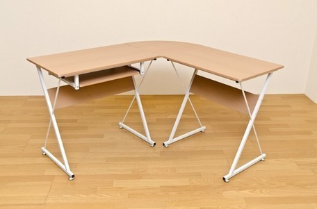 * free shipping * corner PC desk set natural NA computer desk free desk L character type slim table simple study 