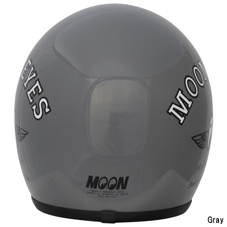 【在庫あり 即納】MOONEYES ムーンアイズ Fly with MOON ジェットヘルメット OMH-029 Gray FREE(57～60cm) グレイの画像4