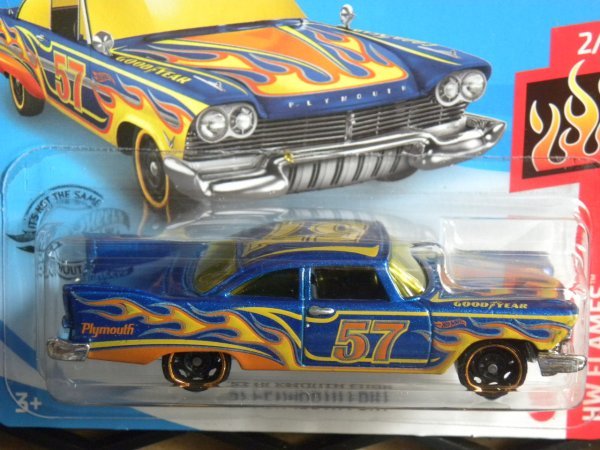 即決☆☆'57 PLYMOUTH FURY HW FLAMES ショートカード　ホットウィール Hot Wheels_画像2