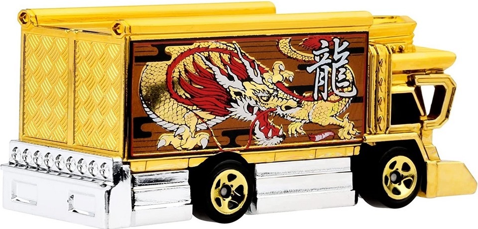 即決☆☆RAIJIN EXPRESS HW ART CARS ライジン　エクスプレス　ゴールド龍　ホットウィール Hot Wheels_画像4