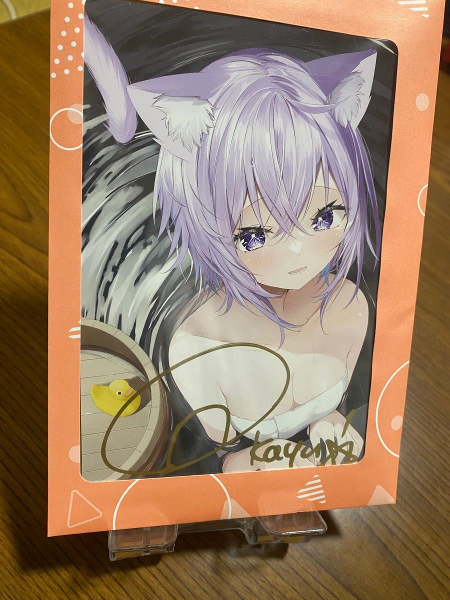 猫又おかゆ 誕生日記念2023 直筆サイン入りポストカード