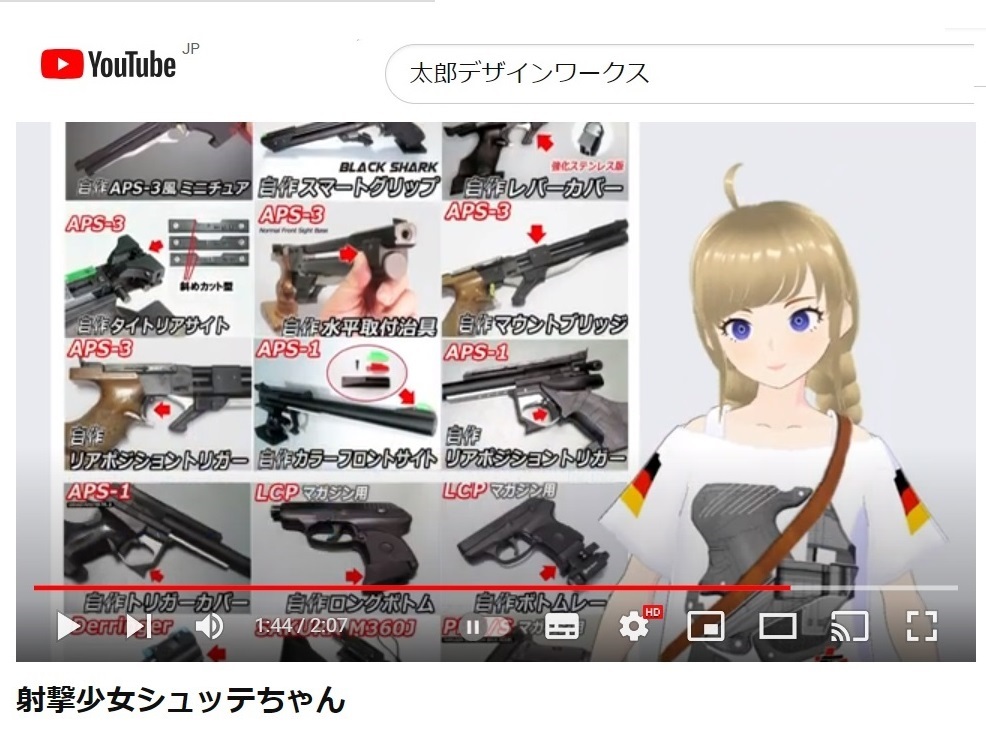 APS3 レバーカバー (両手撃ち、左利きにも便利) 送料無料_射撃少女シュッテちゃんも愛用しています