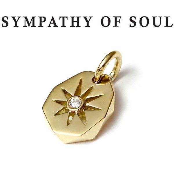 Sympathy of Soul《即決・送料無料》◆新品未使用 サンプレートペンダント-K18イエローゴールド w/ダイヤモンド◆シンパシーオブソウル18金