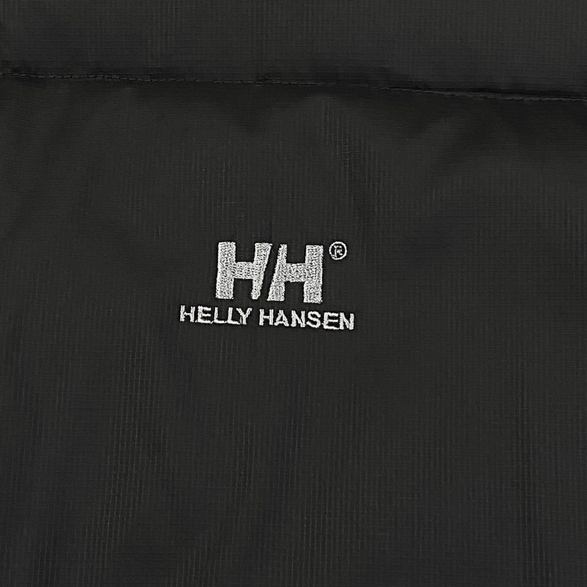 良品HELLY HANSEN(ヘリーハンセン)ダウンジャケット 刺繍ロゴ メンズL ブラック_画像6