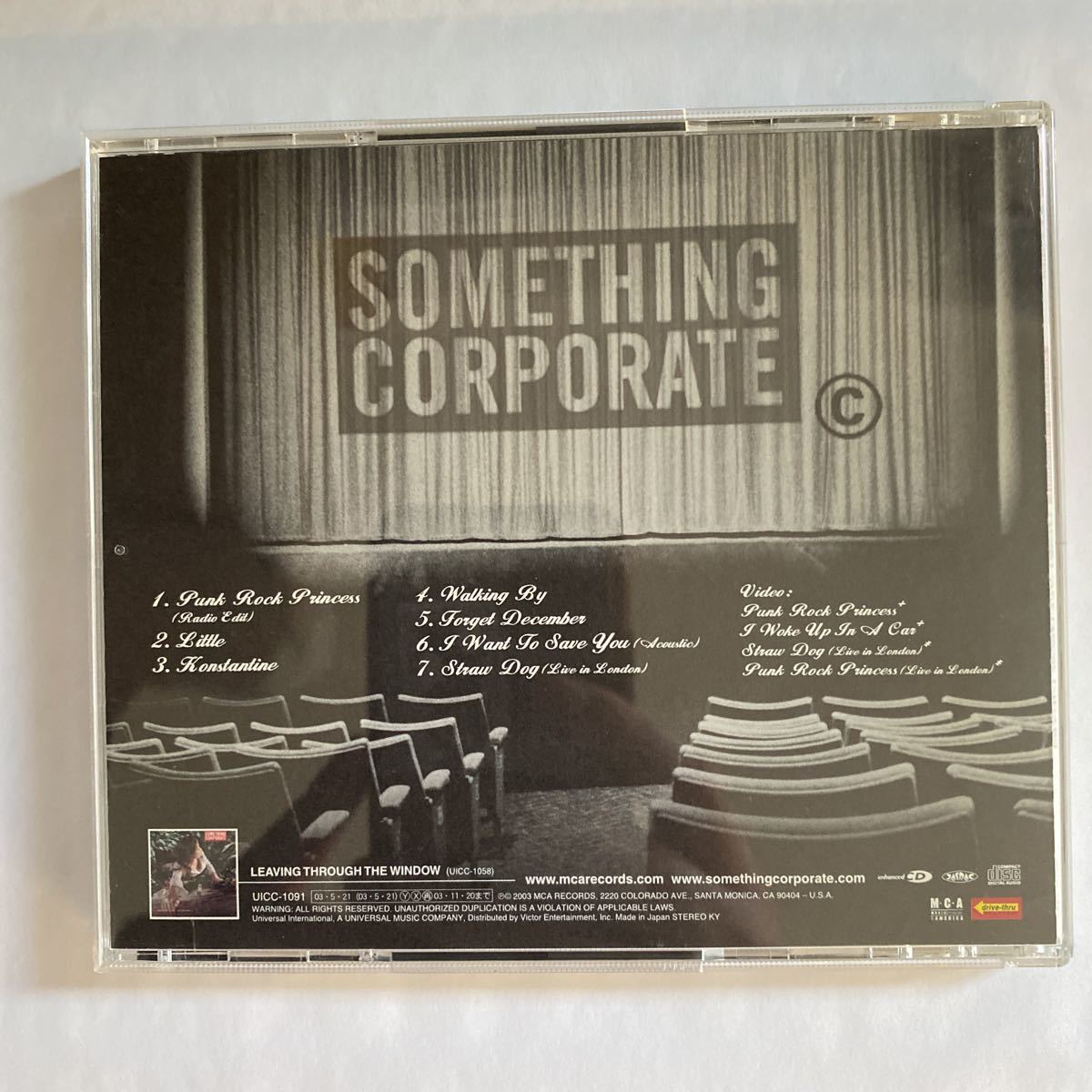 CD ★ 中古 『 Songs For Silent Movies 』中古 Something Corporate_画像2