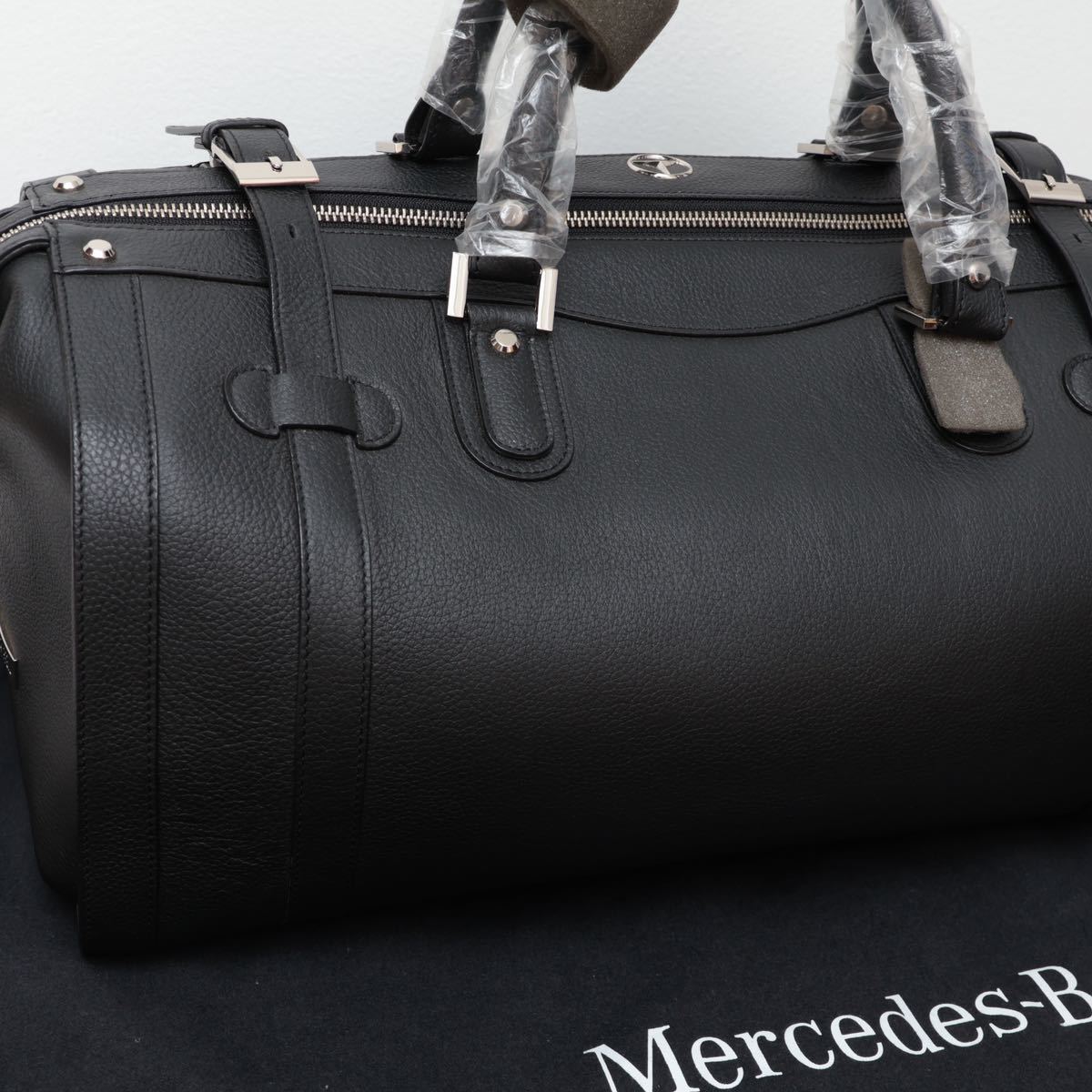  there is defect unused GOLD PFEIL Gold-Pfeil Mercedes-Benz Mercedes Benz black Boston bag Benz tote bag 